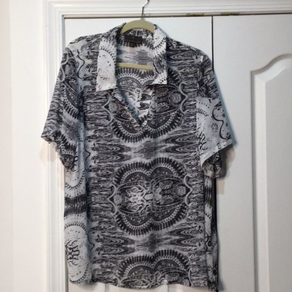 Fenn Wright Manson 2x black white blouse worn once